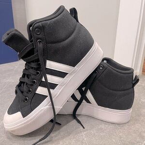 Adidas Black Midi Nizza Platform Sneakers, Size 8.5 WORN ONCE